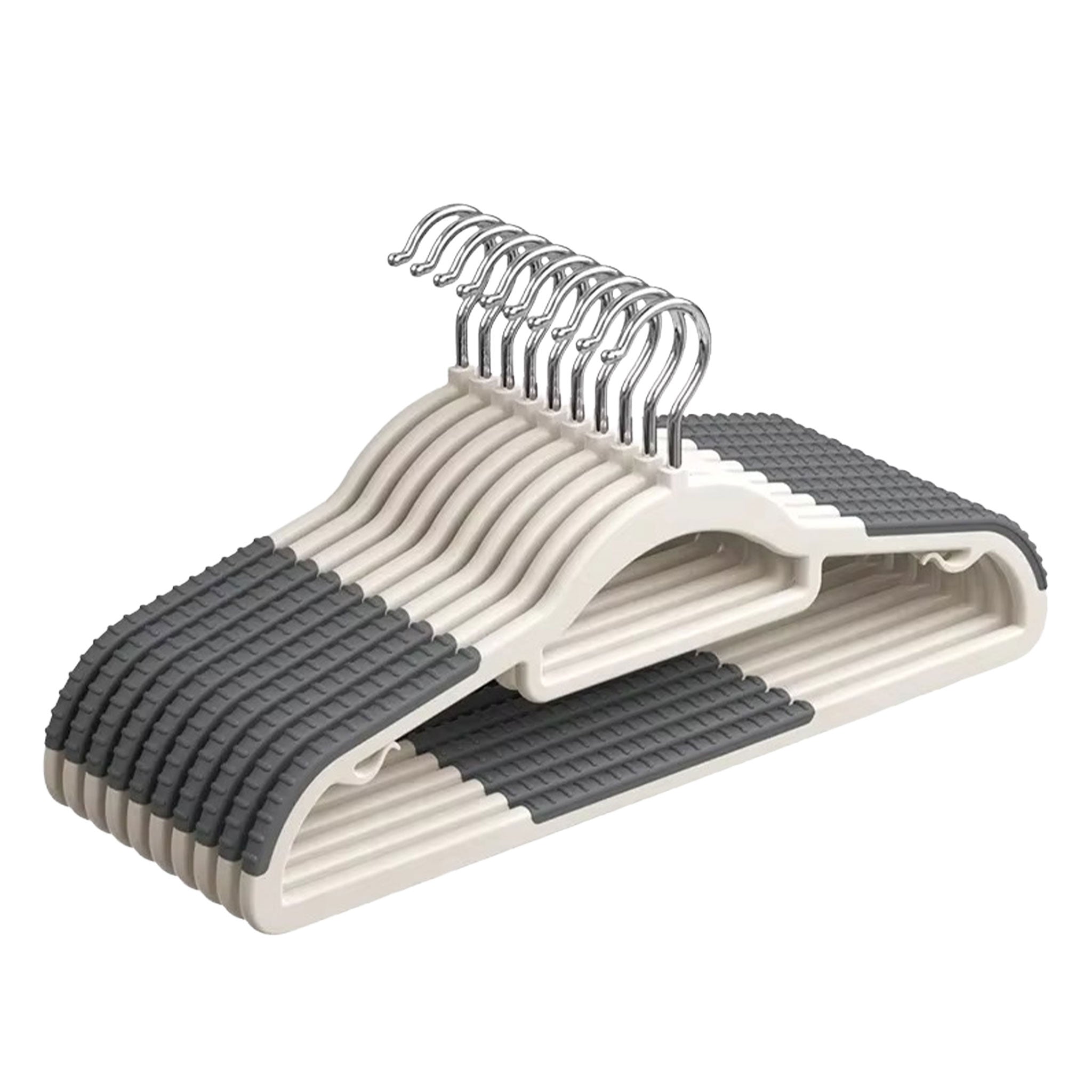 "10-Piece Non-Slip Clothes Hanger Set – No-Trace Storage Solution"