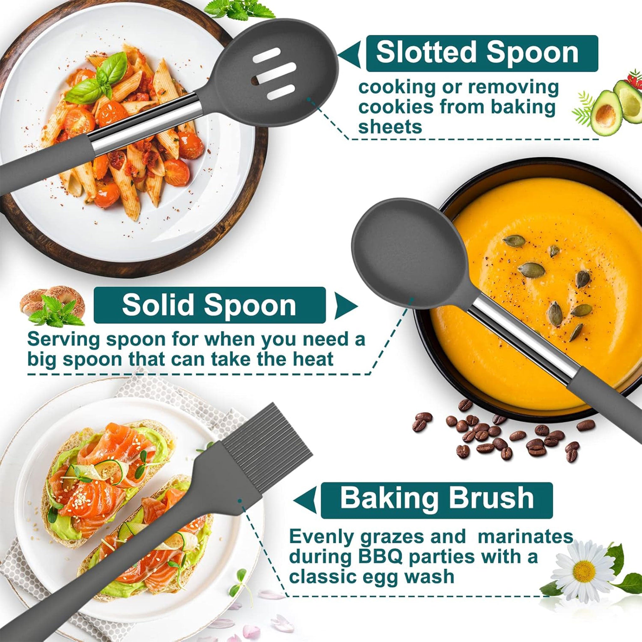 33-Piece Silicone Kitchen Utensils Set – Non-Stick Cooking Tools