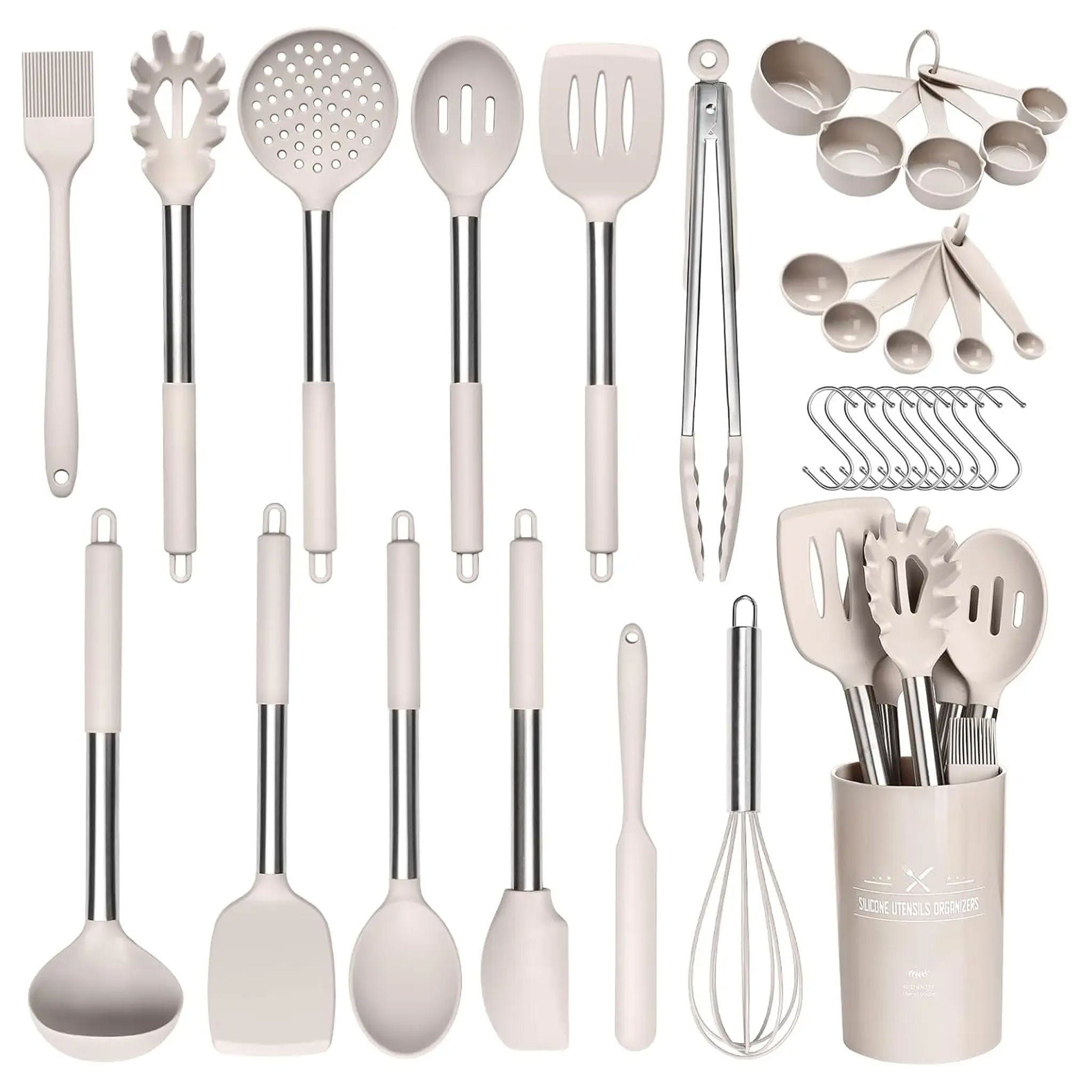 33-Piece Silicone Kitchen Utensils Set – Non-Stick Cooking Tools
