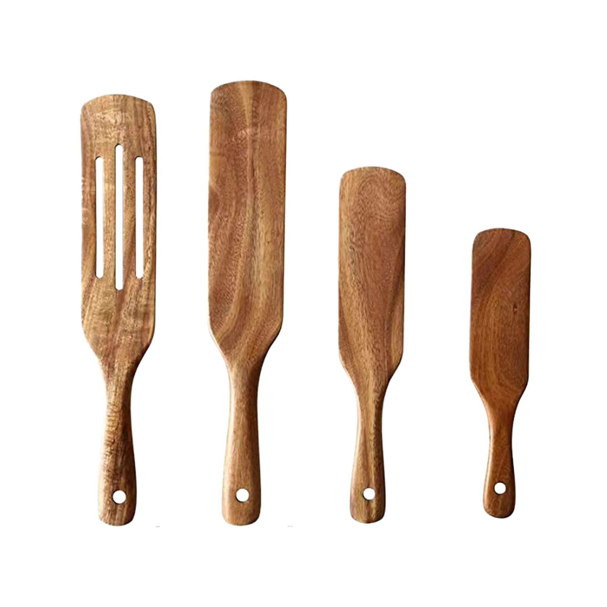 7-Piece Teak Wood Cooking Spoon & Skimmer Set