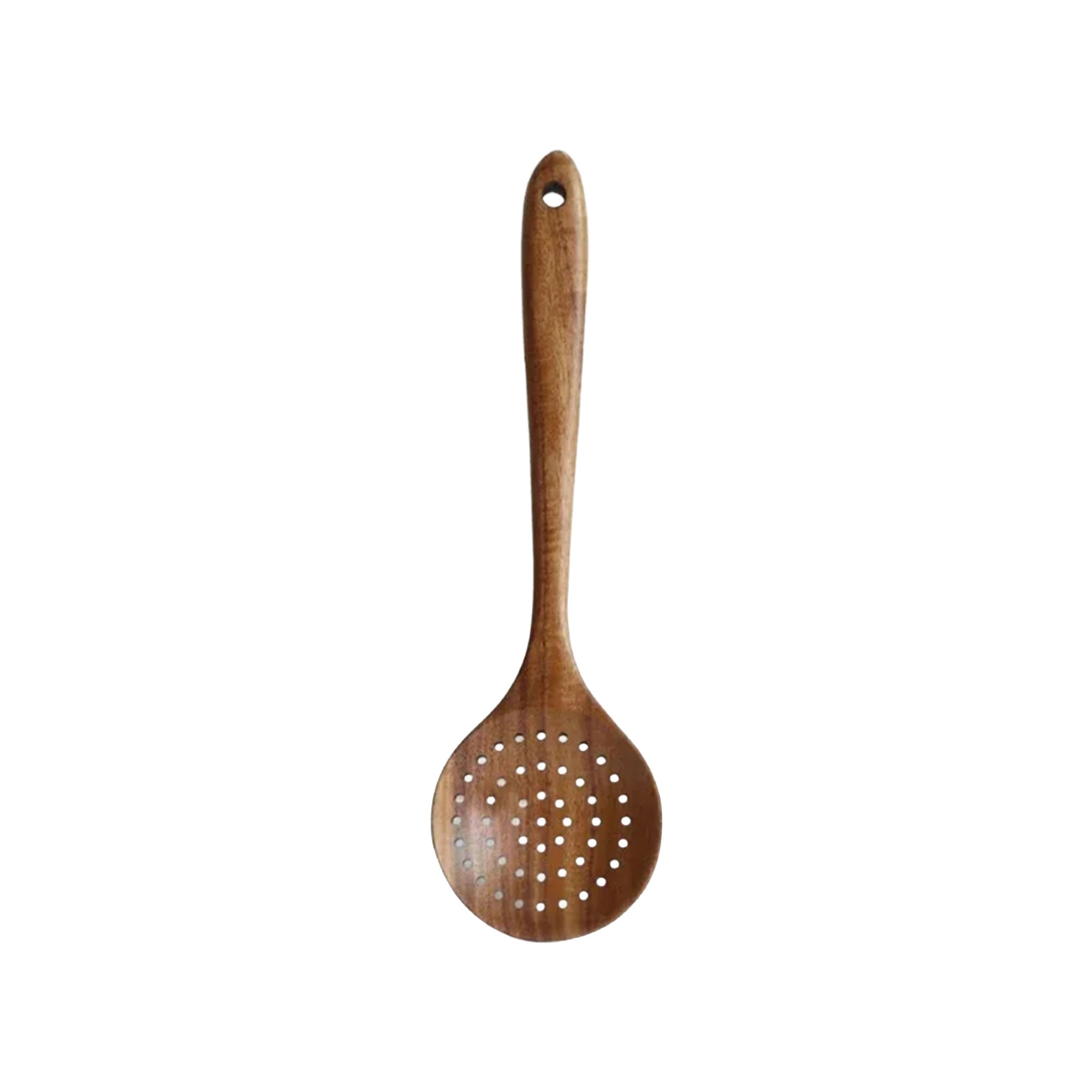 7-Piece Teak Wood Cooking Spoon & Skimmer Set