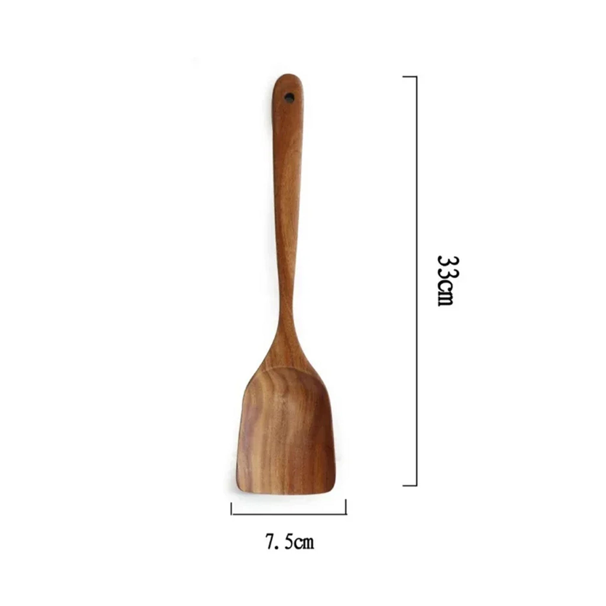 7-Piece Teak Wood Cooking Spoon & Skimmer Set