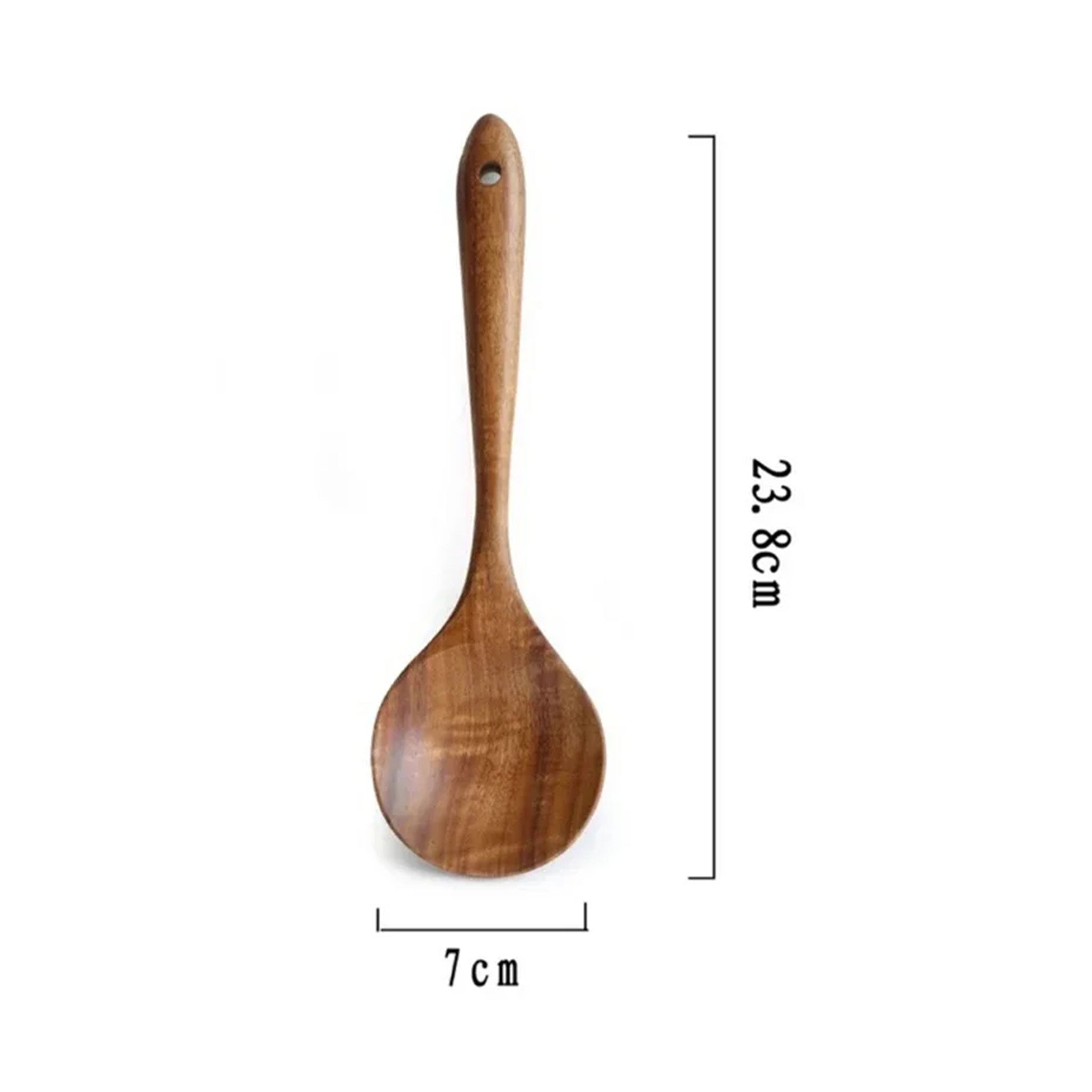 7-Piece Teak Wood Cooking Spoon & Skimmer Set