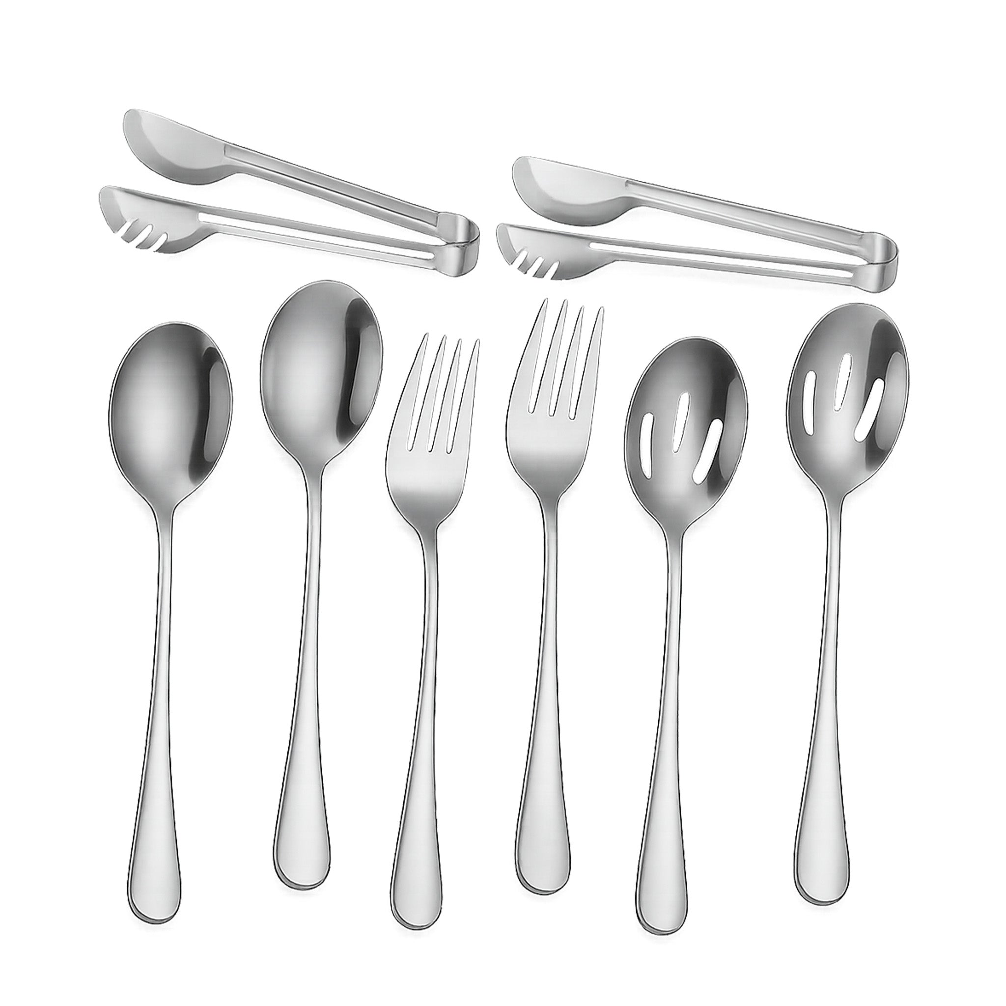 8-Piece Stainless-Steel Serving Utensil Set