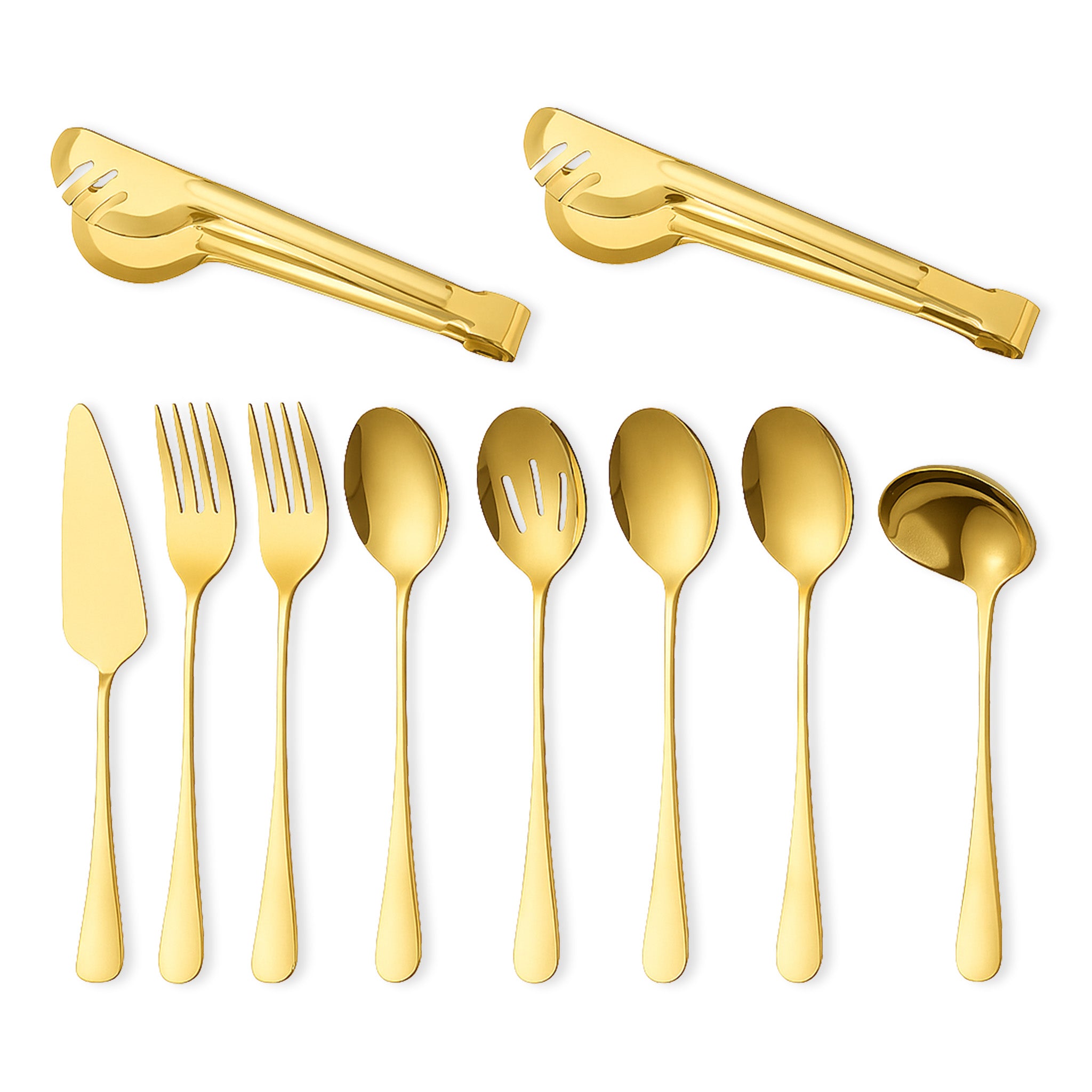 10-Piece Stainless Steel Serving Utensil Set
