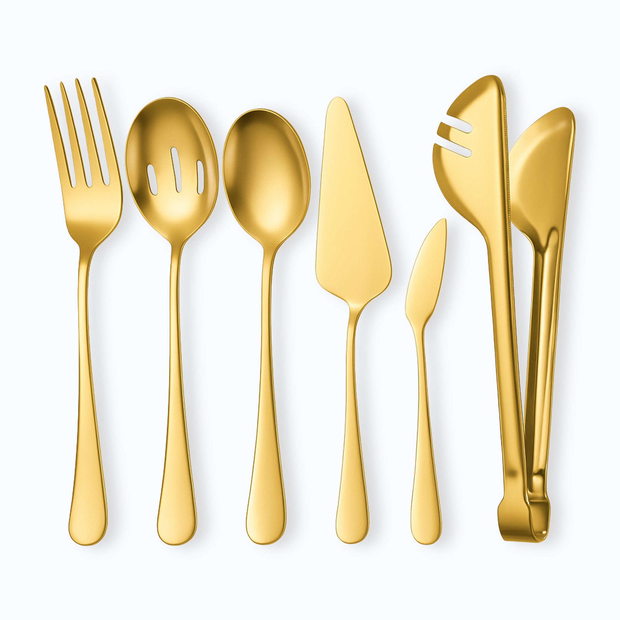 Elegant Gold Stainless Steel Serving Set