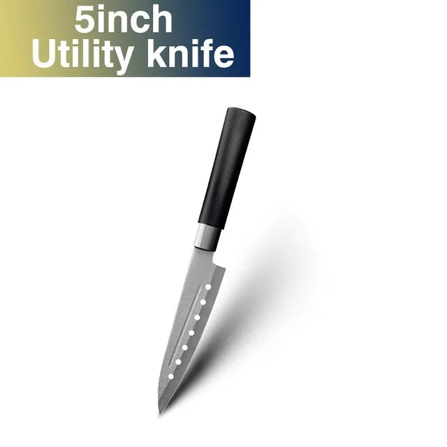 Japanese Kitchen Knife Set Sashimi Sushi Knife Stainless Steel Santoku Knives Chef Carving Utility Fish Filleting Slicing Knives