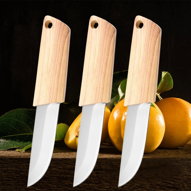 Household Folding Fruit Knife Stainless Steel Sharp Peeler Knife Vegetable and Fruit Slicing Knife Butcher's Meat Boning Knives