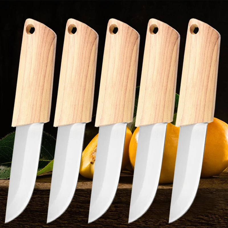 Household Folding Fruit Knife Stainless Steel Sharp Peeler Knife Vegetable and Fruit Slicing Knife Butcher's Meat Boning Knives