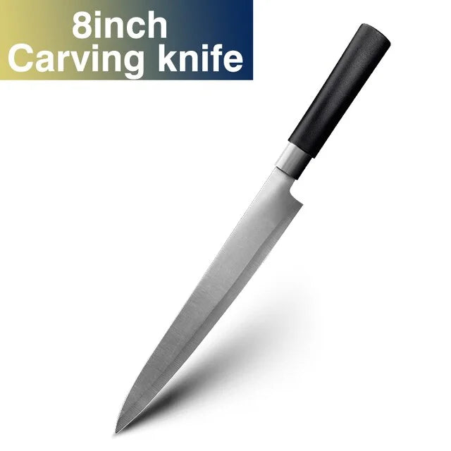 Japanese Kitchen Knife Set Sashimi Sushi Knife Stainless Steel Santoku Knives Chef Carving Utility Fish Filleting Slicing Knives