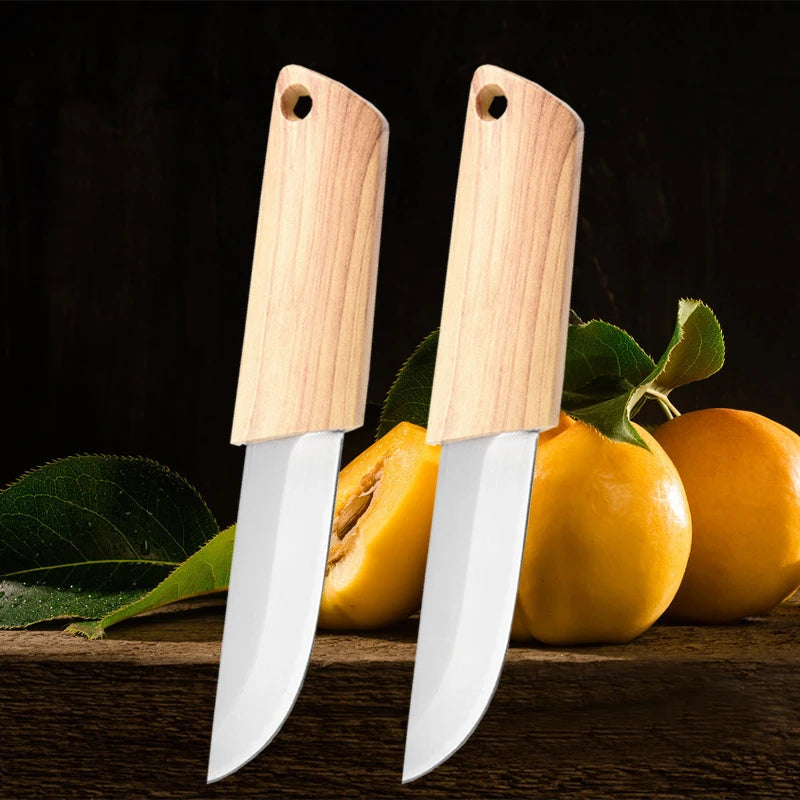 Household Folding Fruit Knife Stainless Steel Sharp Peeler Knife Vegetable and Fruit Slicing Knife Butcher's Meat Boning Knives