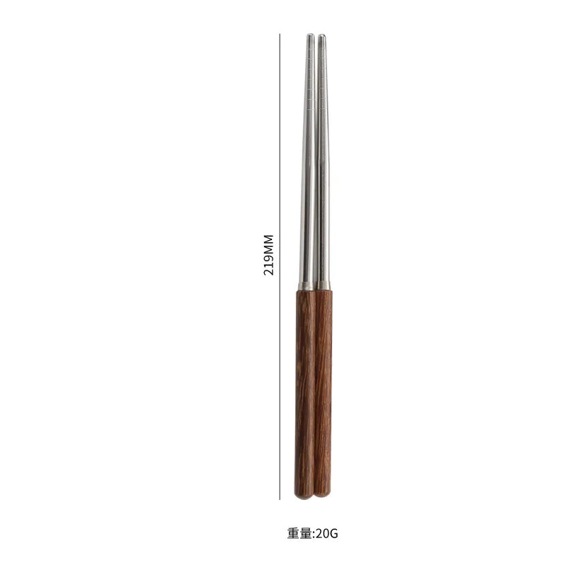 Chicken Wing Handle Cutlery Sets Stainless Steel Chopsticks Spoon Knife Fork Full Dining Table Service for Home and Kitchen