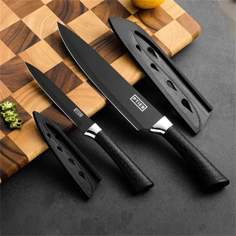 CMGF Forged Knife Set, Kitchen Knife Sharp Household Suitable for Cutting Meat and Vegetables Kitchen Tool Fruit Knife Set