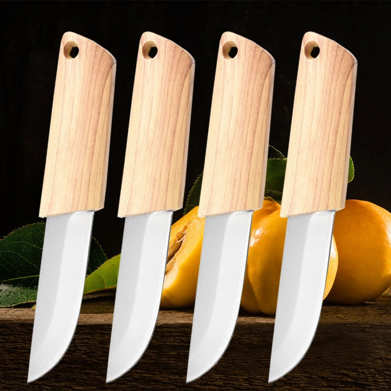 Household Folding Fruit Knife Stainless Steel Sharp Peeler Knife Vegetable and Fruit Slicing Knife Butcher's Meat Boning Knives