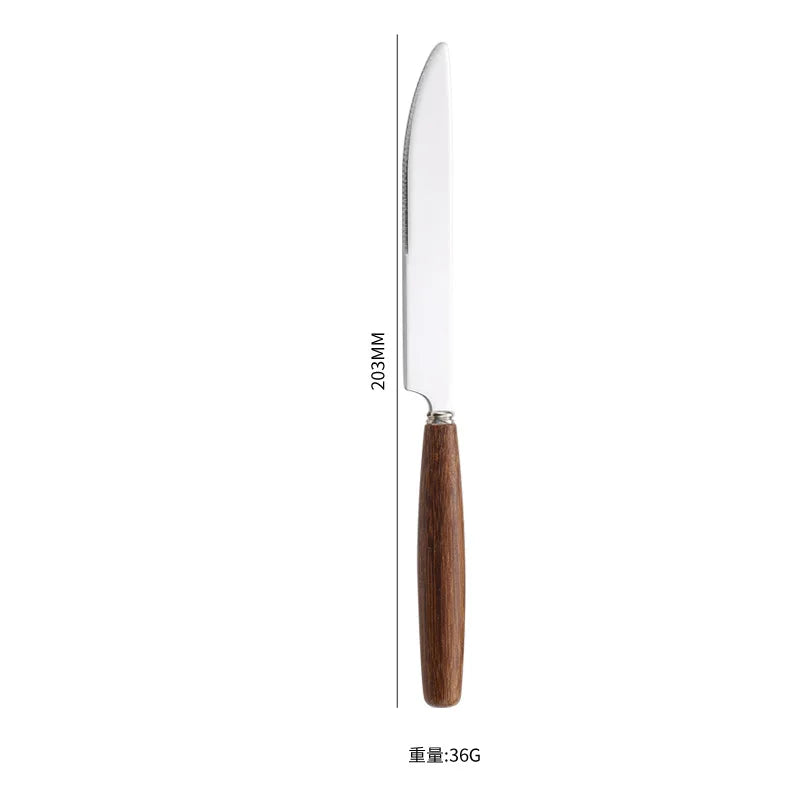 Chicken Wing Handle Cutlery Sets Stainless Steel Chopsticks Spoon Knife Fork Full Dining Table Service for Home and Kitchen