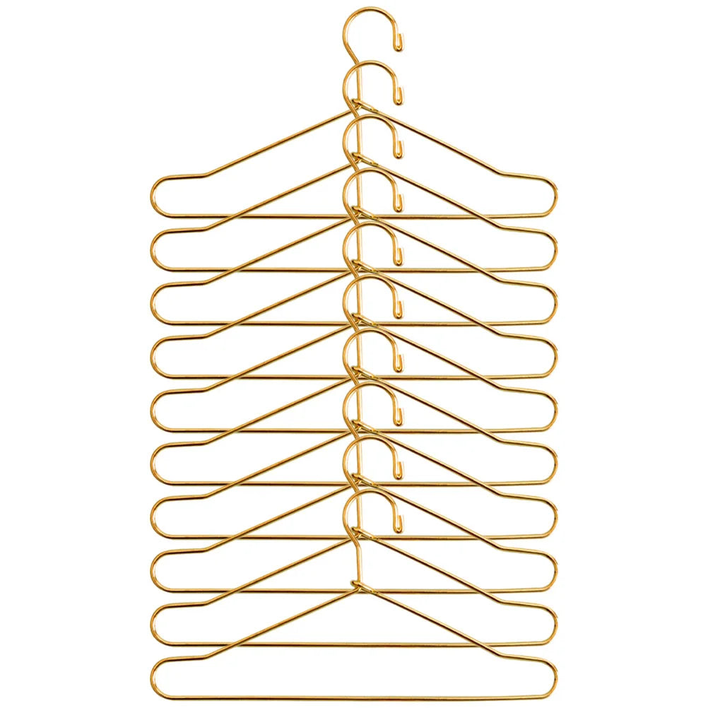 Miniature Hangers for Ornaments Clothes Racks Dog Bracket Holder Silver Iron Baby Dolls