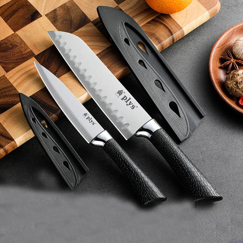 CMGF Forged Knife Set, Kitchen Knife Sharp Household Suitable for Cutting Meat and Vegetables Kitchen Tool Fruit Knife Set