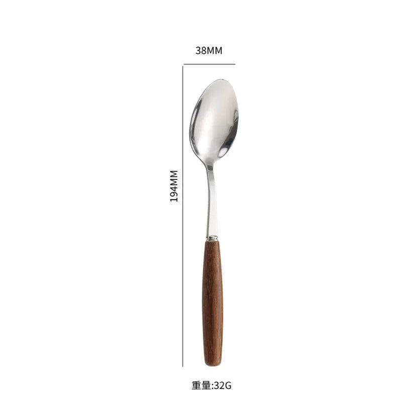 Chicken Wing Handle Cutlery Sets Stainless Steel Chopsticks Spoon Knife Fork Full Dining Table Service for Home and Kitchen