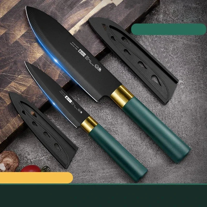 CMGF Forged Knife Set, Kitchen Knife Sharp Household Suitable for Cutting Meat and Vegetables Kitchen Tool Fruit Knife Set