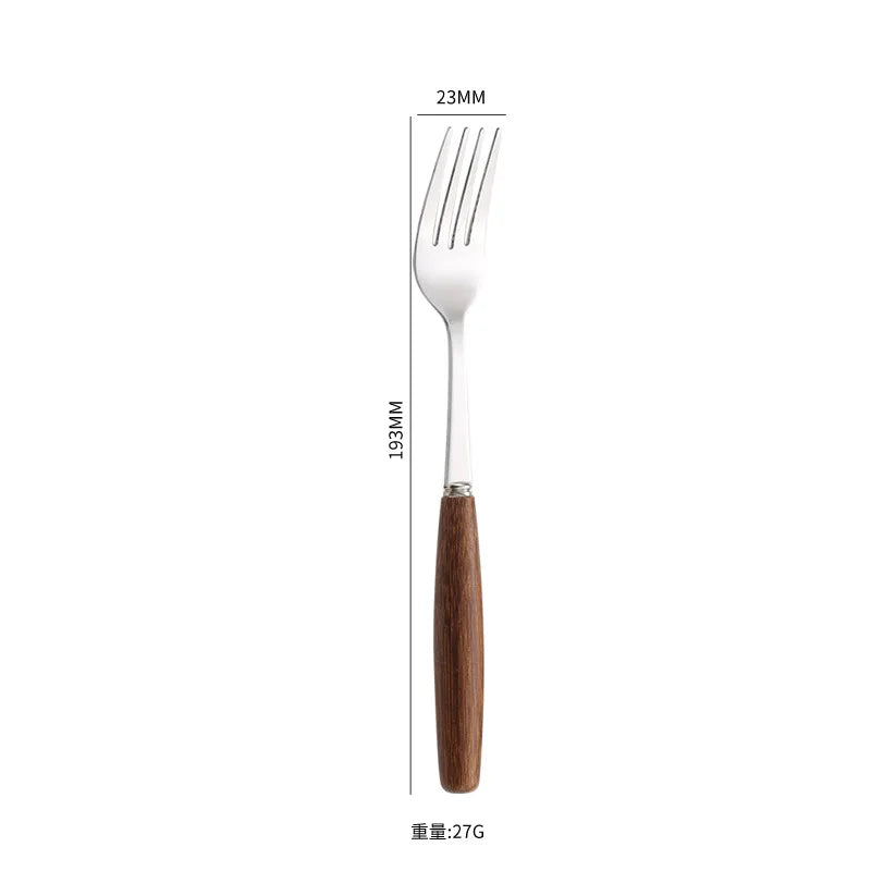Chicken Wing Handle Cutlery Sets Stainless Steel Chopsticks Spoon Knife Fork Full Dining Table Service for Home and Kitchen