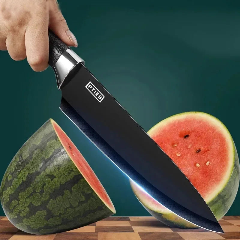 CMGF Forged Knife Set, Kitchen Knife Sharp Household Suitable for Cutting Meat and Vegetables Kitchen Tool Fruit Knife Set