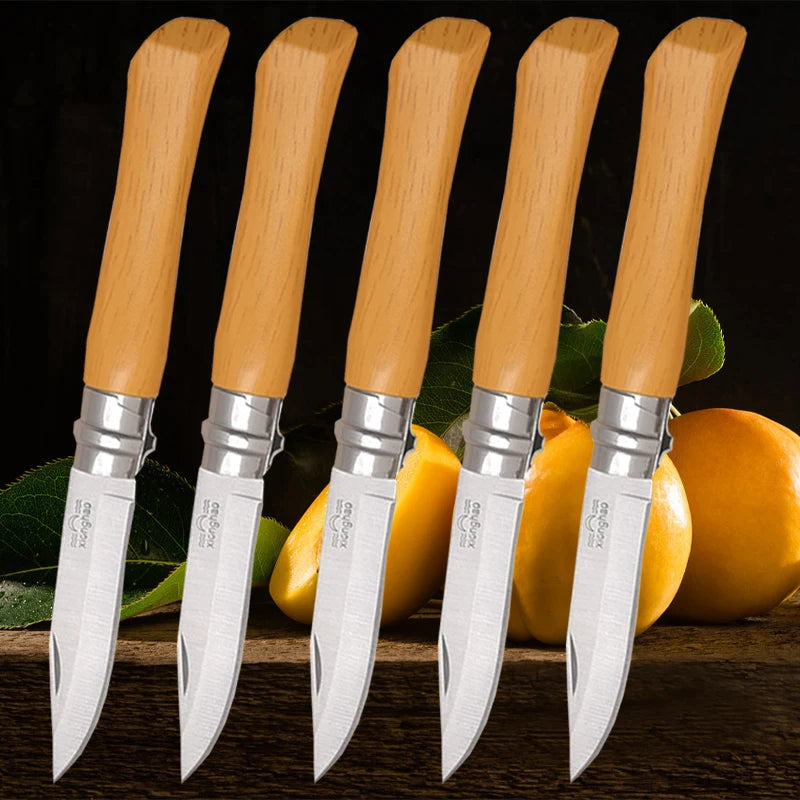 Household Folding Fruit Knife Stainless Steel Sharp Peeler Knife Vegetable and Fruit Slicing Knife Butcher's Meat Boning Knives