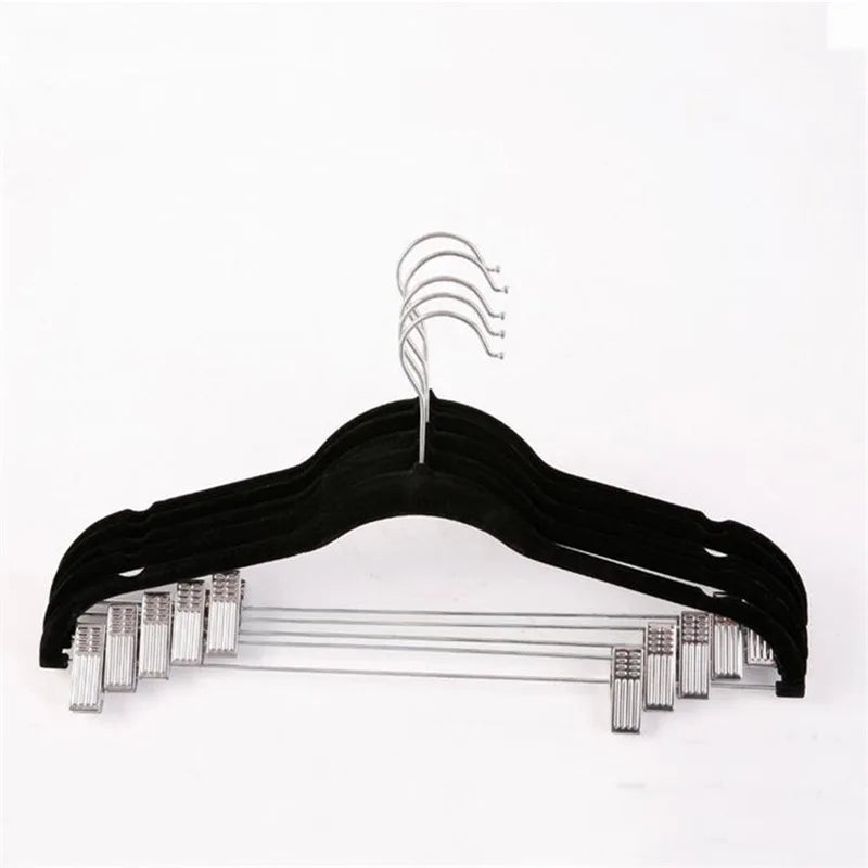 Non-Slip Velvet Hanger for Clothing locking Hanger, Wardrobe, Home Clothing Store Organization, Coat without Trace, 5 PCs/Lot