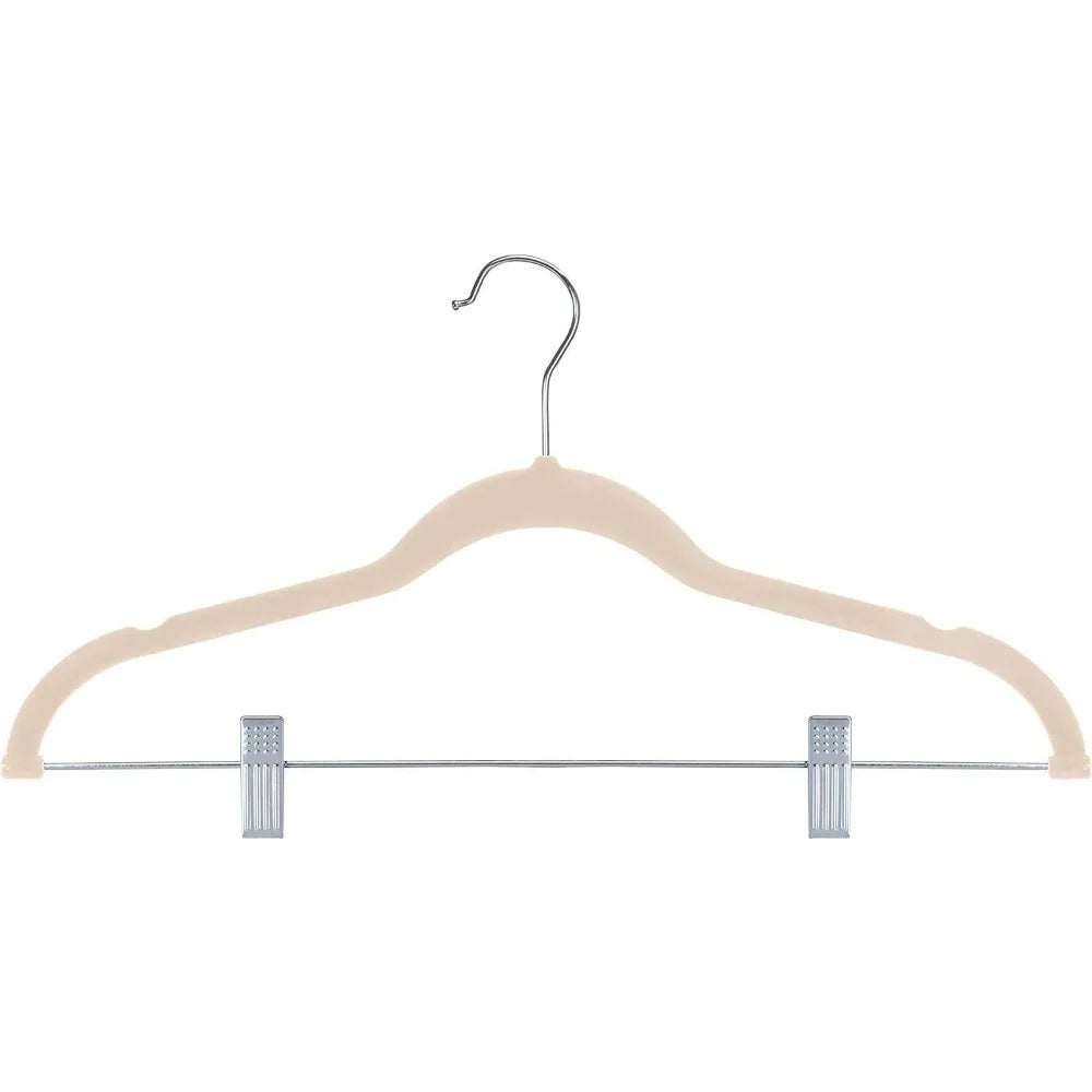 Non Slip Clothes Hanger Space Saving Felt Hangers for Clothing Heavy Duty Black Velvet Hangers for Coats Pants  Dress Clothes