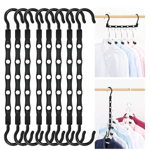 1-40PCS Multi-functional Hanger Rotating Folding Hanger Space-saving 5-hole Windproof Hanger Organizer Connecting Hooks wiktra