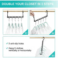 1-40PCS Multi-functional Hanger Rotating Folding Hanger Space-saving 5-hole Windproof Hanger Organizer Connecting Hooks wiktra