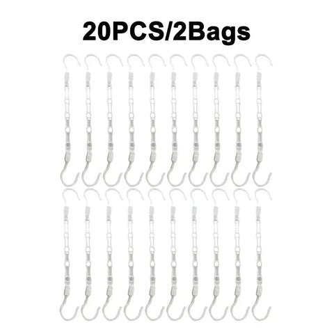 1-40PCS Multi-functional Hanger Rotating Folding Hanger Space-saving 5-hole Windproof Hanger Organizer Connecting Hooks