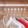 6/10 Hole Stainless Steel Clothes Hanger Metal Cloth Closet Hanging Chain Space Saving Wardrobe Organizer Rack for Shirt Storage wiktra