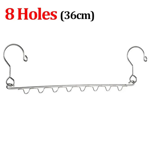 6/10 Hole Stainless Steel Clothes Hanger Metal Cloth Closet Hanging Chain Space Saving Wardrobe Organizer Rack for Shirt Storage