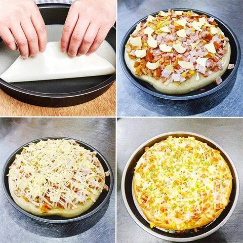 8/9/10 Inch Deep Dish Pizza Pie Pan Tray Bakeware Mould Non Stick Round Cookie Bread Pancake Baking Sheet Oven Cooking Tools wiktra