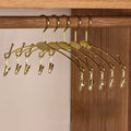 Metal Underwear Bra Rack,Gold Durable Fashion Adults Clothes Hangers Hook,Lingerie Shop Display Hanger with Clips,5/10 Pack wiktra