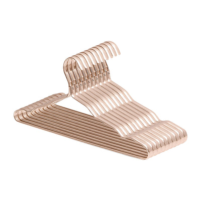 "10-Piece Aluminum Alloy Clothes Hanger Set – Non-Slip Golden Rack"