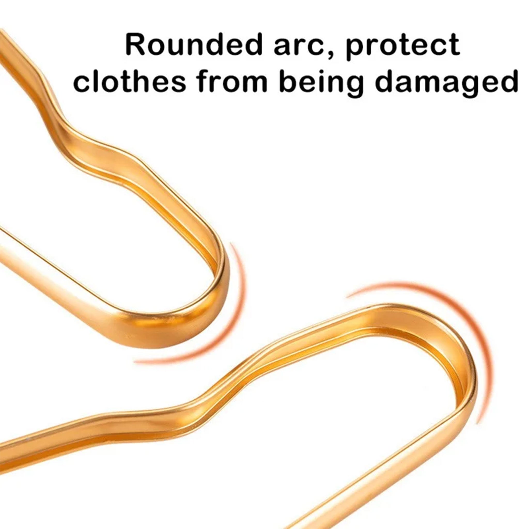 "10-Piece Aluminum Alloy Clothes Hanger Set – Non-Slip Golden Rack"