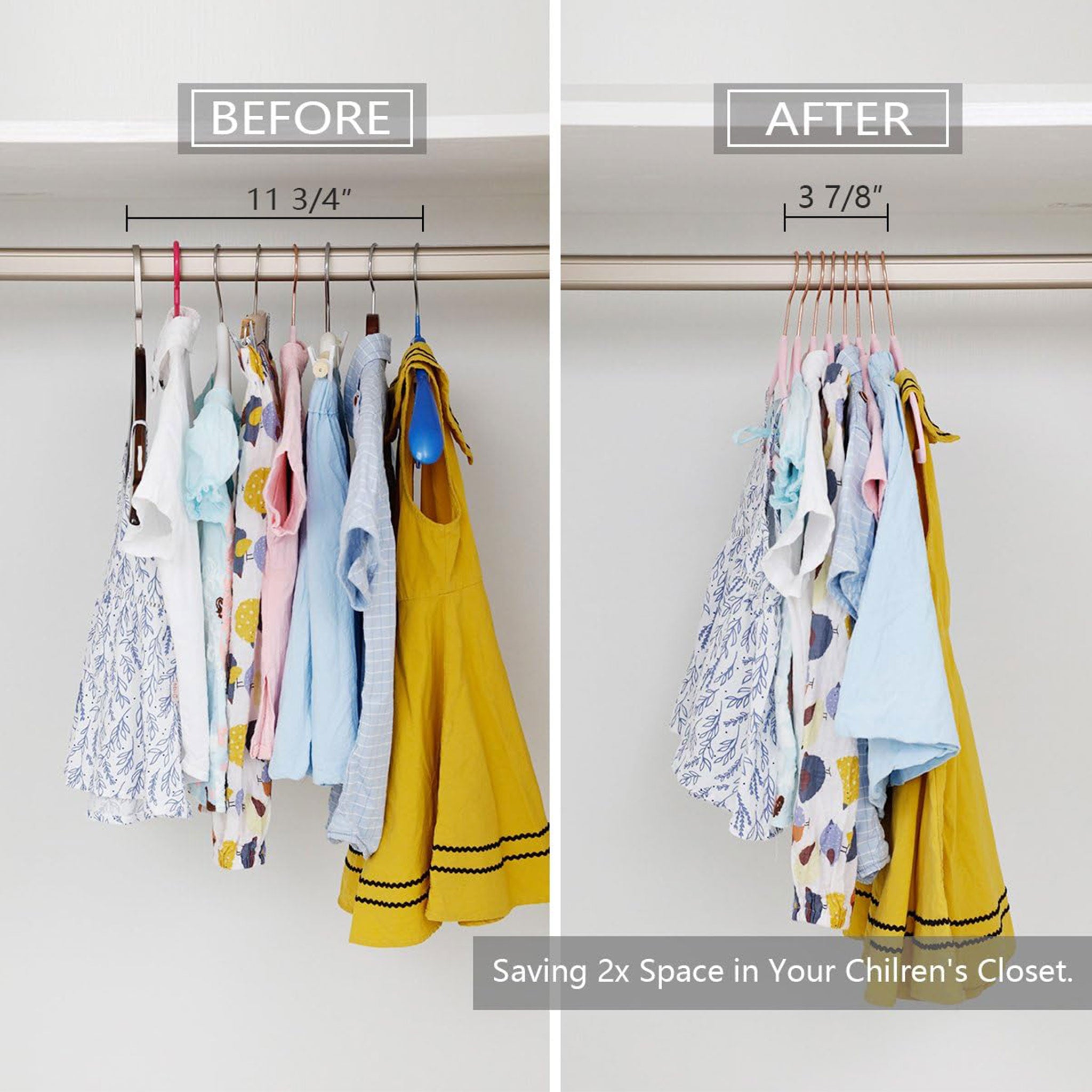 "10-Piece Aluminum Alloy Clothes Hanger Set – Non-Slip Golden Rack"
