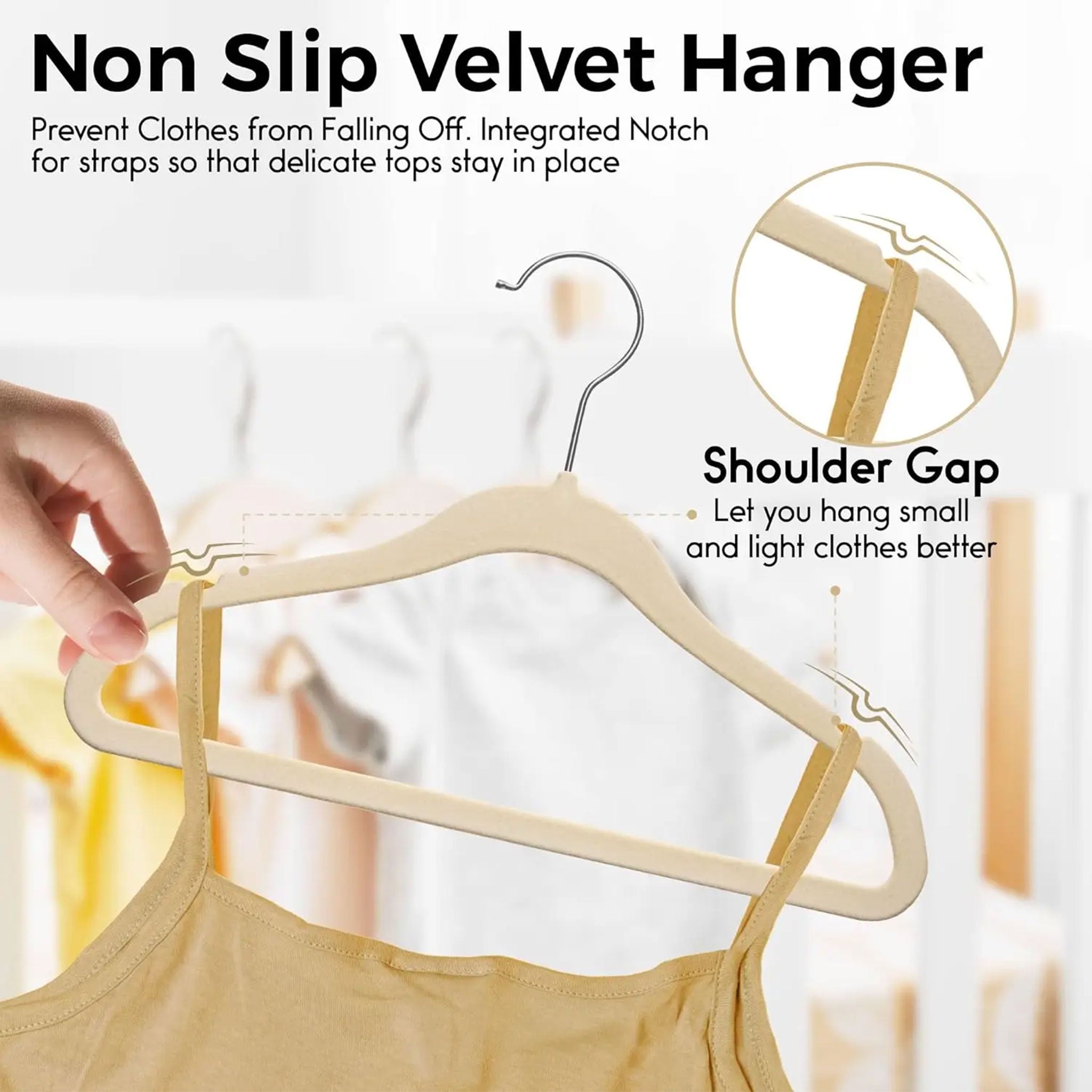 "10-Piece Aluminum Alloy Clothes Hanger Set – Non-Slip Golden Rack"