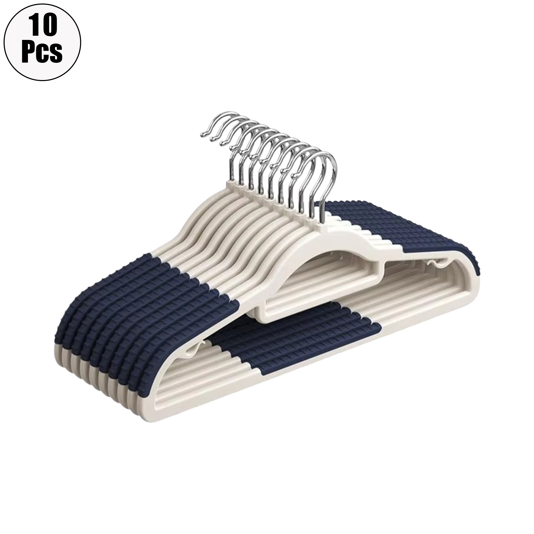 "10-Piece Non-Slip Clothes Hanger Set – No-Trace Storage Solution"