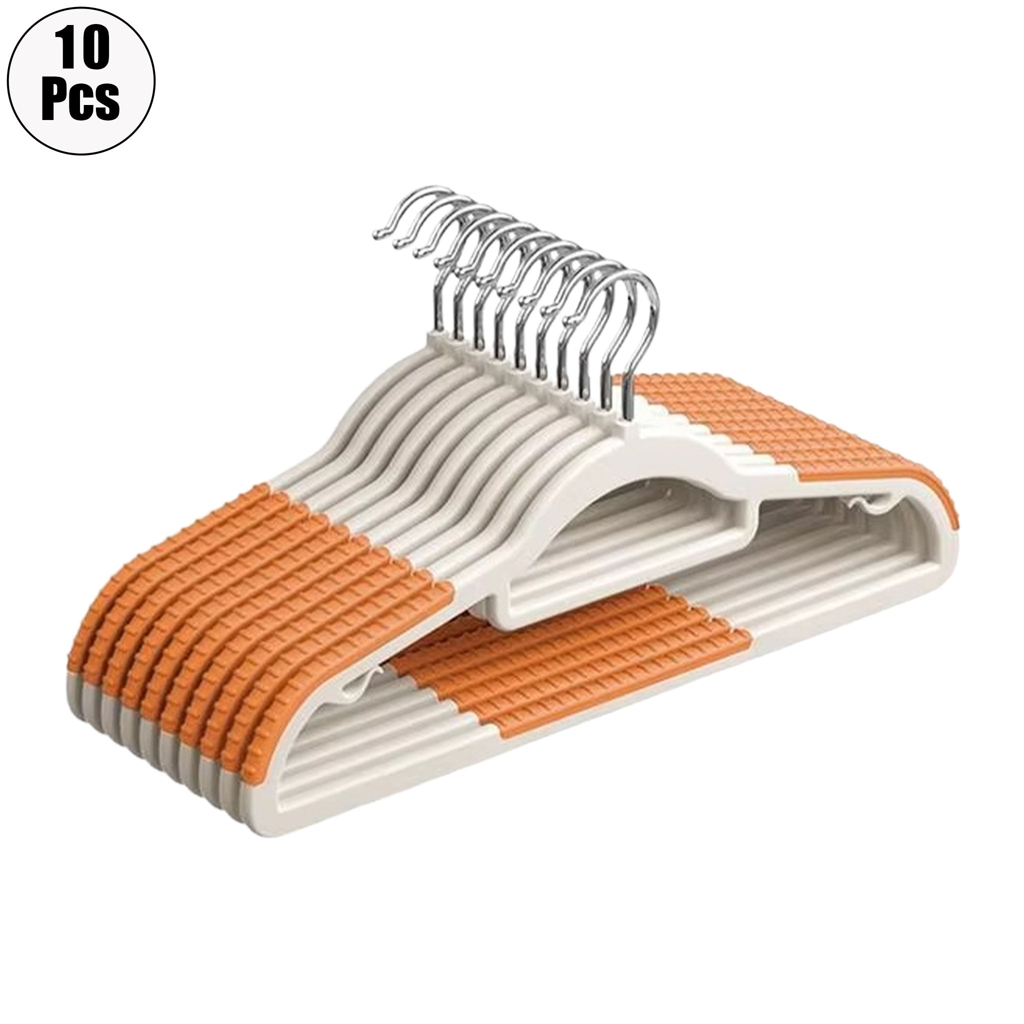 "10-Piece Non-Slip Clothes Hanger Set – No-Trace Storage Solution"