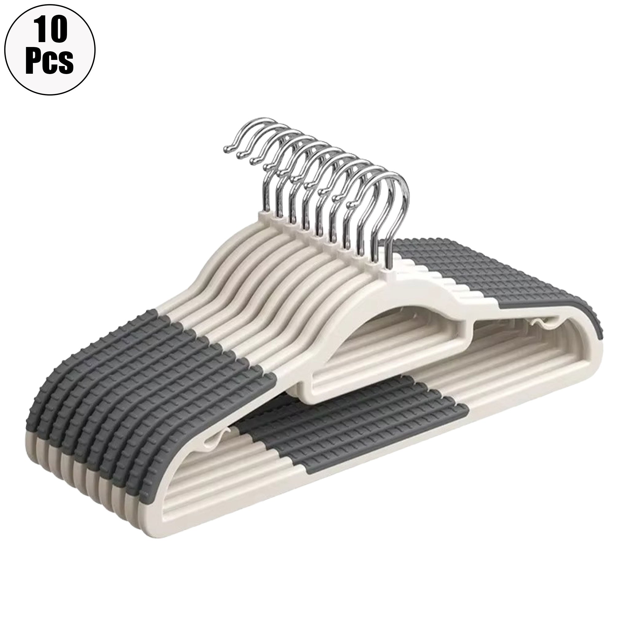 "10-Piece Non-Slip Clothes Hanger Set – No-Trace Storage Solution"