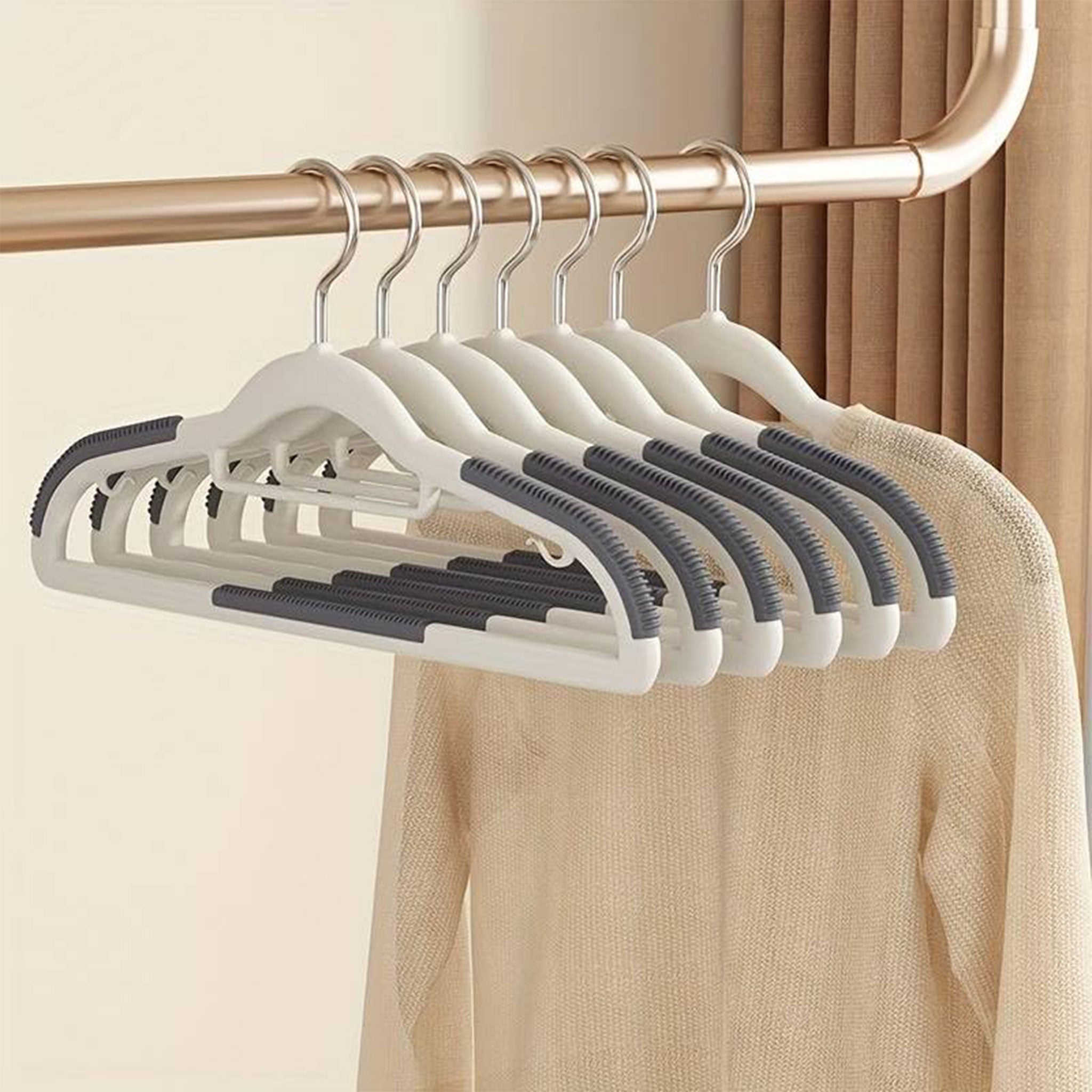 "10-Piece Non-Slip Clothes Hanger Set – No-Trace Storage Solution"
