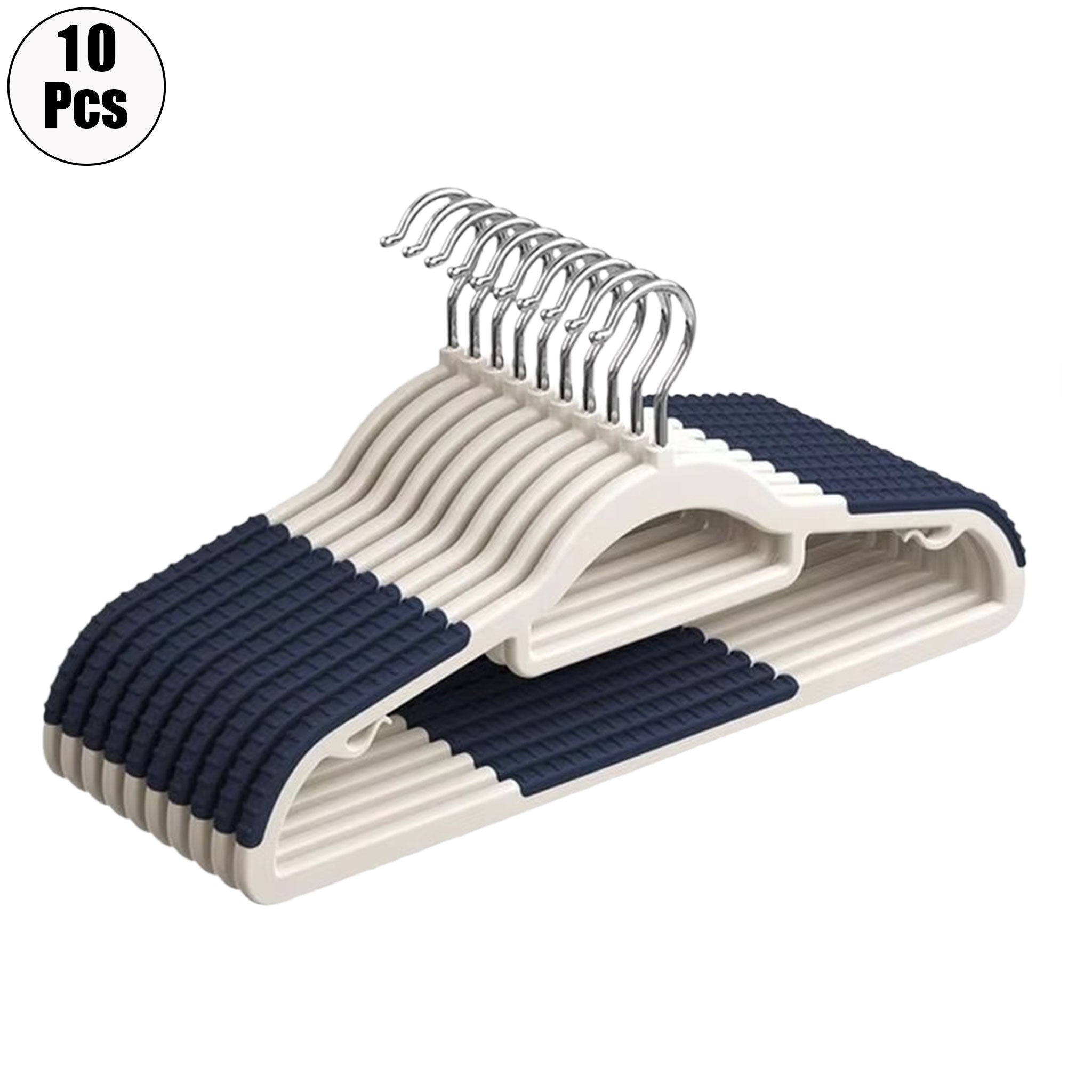"10-Piece Non-Slip Clothes Hanger Set – No-Trace Storage Solution"