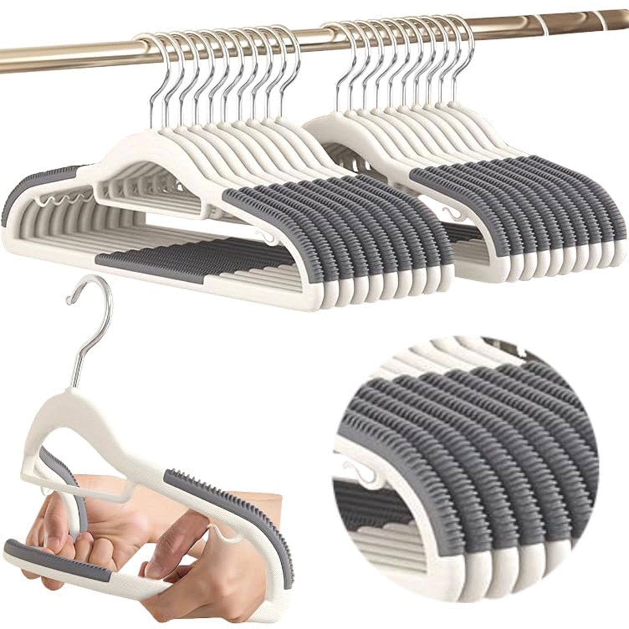 "10-Piece Non-Slip Clothes Hanger Set – No-Trace Storage Solution"