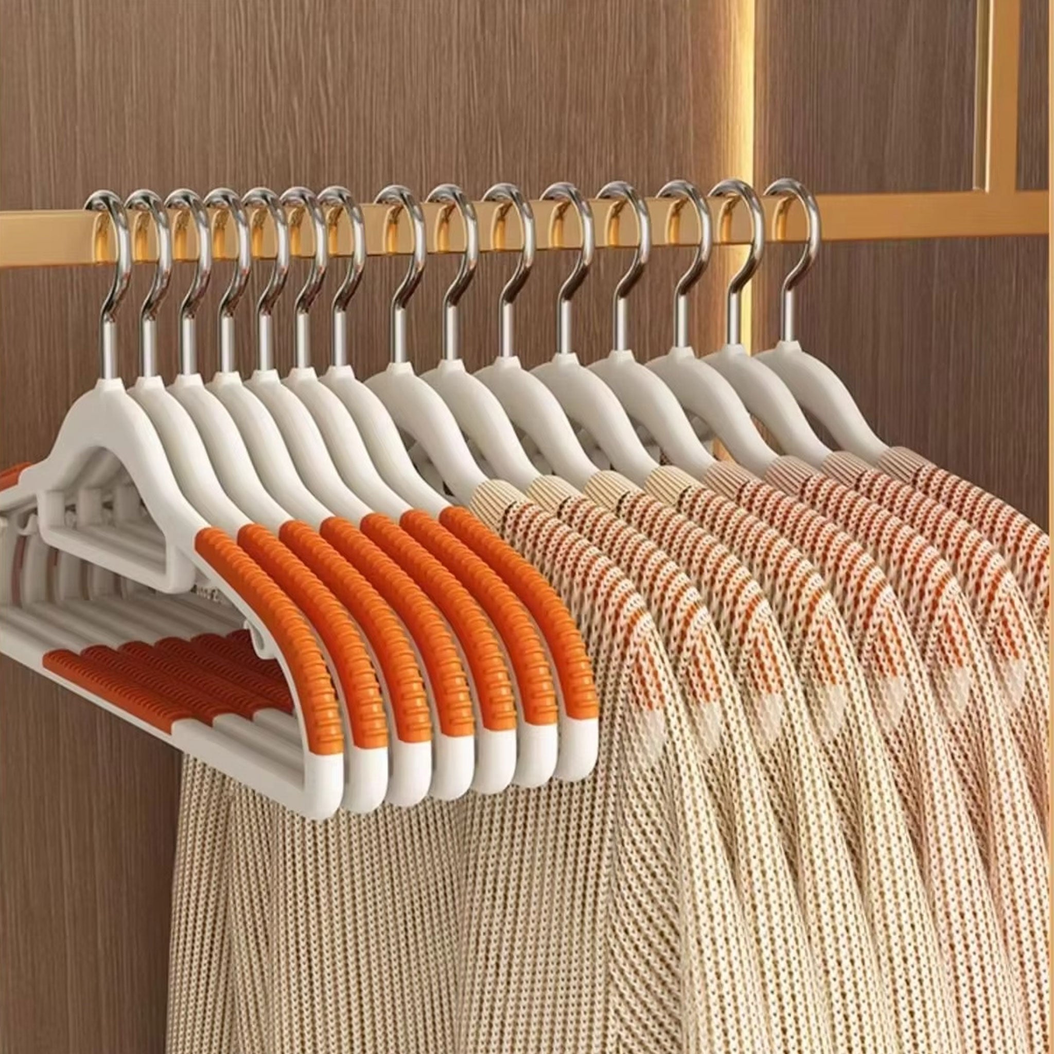 "10-Piece Non-Slip Clothes Hanger Set – No-Trace Storage Solution"