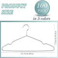 100 Pcs Metal Wire Non Slip Hangers for Clothes Space Saving Hanger Strong 15.7 in Triangle Clothes Hangers for Coat Suit Bridal wiktra