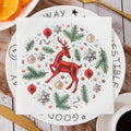 100PCS Christmas Paper Napkins 33X33CM Disposable Snowman Snowflake Reindeer Dinner Santa Napkins Paper Hand Towels for Xmas - Wiktra