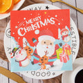 100PCS Christmas Paper Napkins 33X33CM Disposable Snowman Snowflake Reindeer Dinner Santa Napkins Paper Hand Towels for Xmas - Wiktra