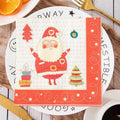 100PCS Christmas Paper Napkins 33X33CM Disposable Snowman Snowflake Reindeer Dinner Santa Napkins Paper Hand Towels for Xmas - Wiktra